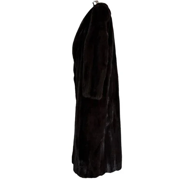 Vintage BILL BLASS for EVANSFURS at LAZARUS Full Length Mink Coat Womens Large? - Picture 6 of 12